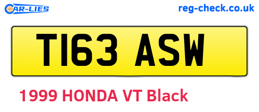 T163ASW are the vehicle registration plates.