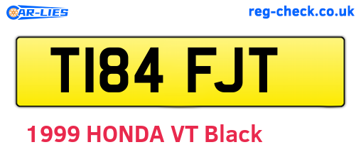 T184FJT are the vehicle registration plates.