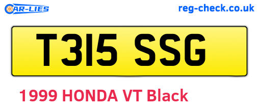 T315SSG are the vehicle registration plates.