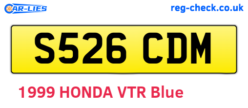 S526CDM are the vehicle registration plates.