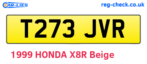 T273JVR are the vehicle registration plates.