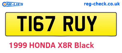 T167RUY are the vehicle registration plates.