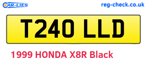 T240LLD are the vehicle registration plates.