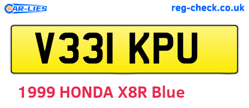 V331KPU are the vehicle registration plates.