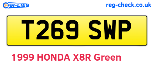 T269SWP are the vehicle registration plates.