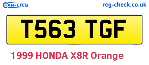 T563TGF are the vehicle registration plates.
