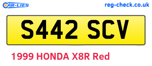 S442SCV are the vehicle registration plates.