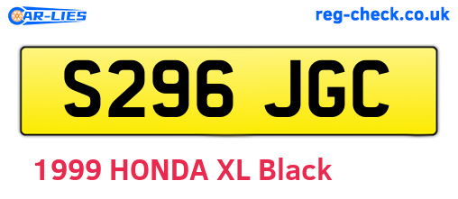 S296JGC are the vehicle registration plates.