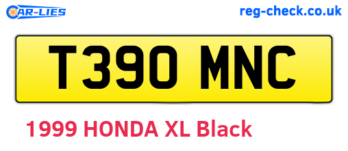 T390MNC are the vehicle registration plates.