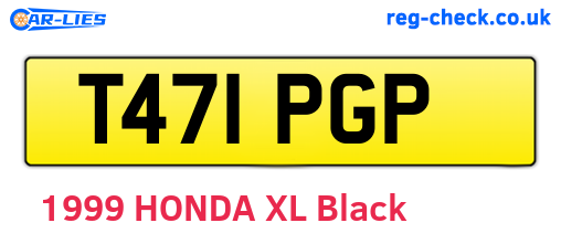 T471PGP are the vehicle registration plates.