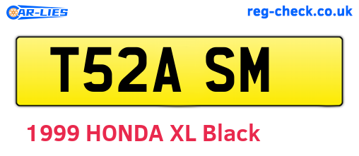 T52ASM are the vehicle registration plates.