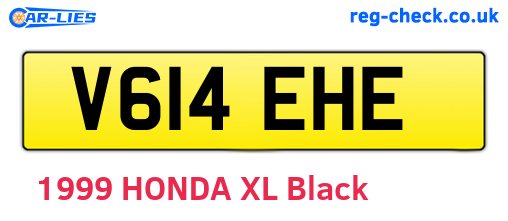 V614EHE are the vehicle registration plates.