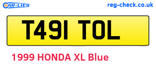 T491TOL are the vehicle registration plates.