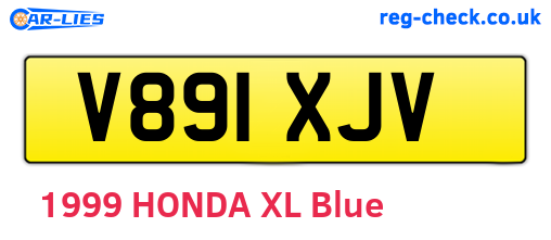 V891XJV are the vehicle registration plates.