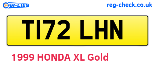 T172LHN are the vehicle registration plates.