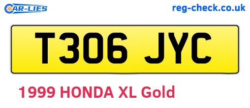 T306JYC are the vehicle registration plates.
