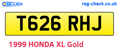 T626RHJ are the vehicle registration plates.