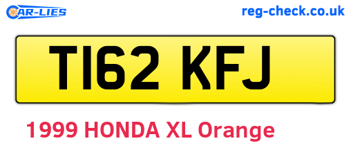 T162KFJ are the vehicle registration plates.