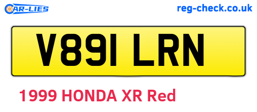 V891LRN are the vehicle registration plates.