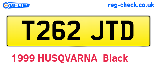 T262JTD are the vehicle registration plates.