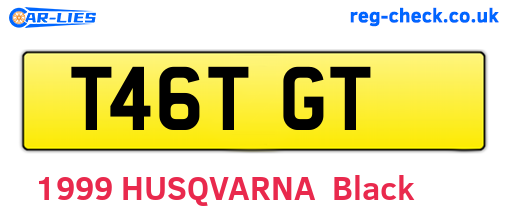 T46TGT are the vehicle registration plates.