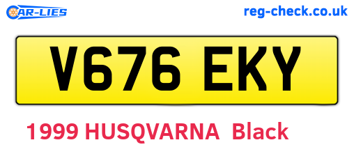 V676EKY are the vehicle registration plates.
