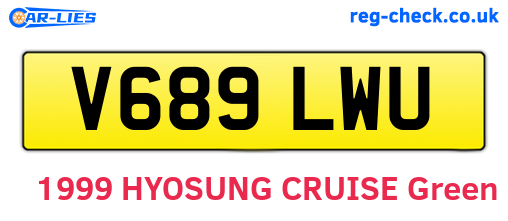 V689LWU are the vehicle registration plates.
