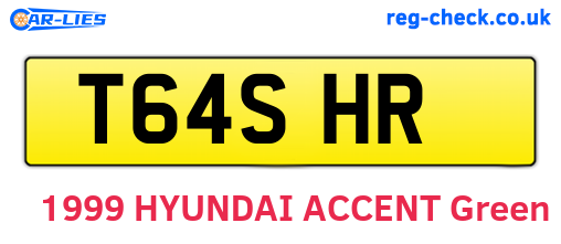 T64SHR are the vehicle registration plates.