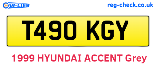T490KGY are the vehicle registration plates.