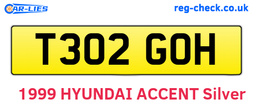 T302GOH are the vehicle registration plates.