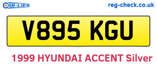 V895KGU are the vehicle registration plates.