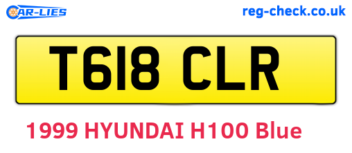 T618CLR are the vehicle registration plates.