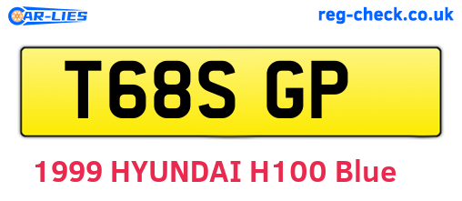 T68SGP are the vehicle registration plates.