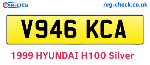 V946KCA are the vehicle registration plates.