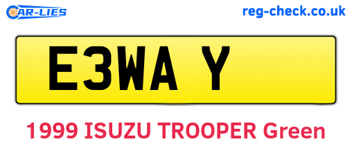 E3WAY are the vehicle registration plates.