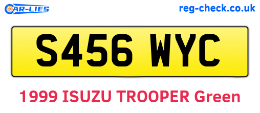 S456WYC are the vehicle registration plates.