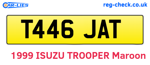 T446JAT are the vehicle registration plates.
