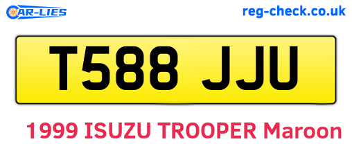 T588JJU are the vehicle registration plates.