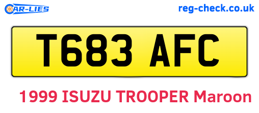 T683AFC are the vehicle registration plates.