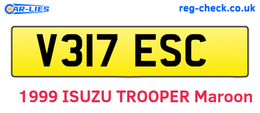 V317ESC are the vehicle registration plates.
