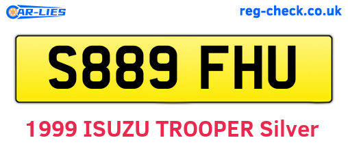 S889FHU are the vehicle registration plates.