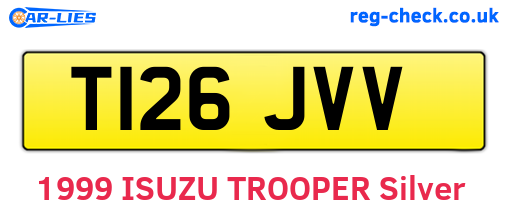 T126JVV are the vehicle registration plates.