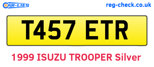 T457ETR are the vehicle registration plates.