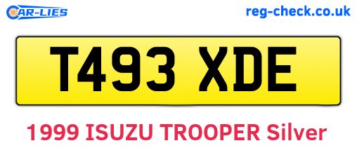 T493XDE are the vehicle registration plates.