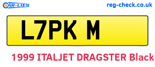 L7PKM are the vehicle registration plates.