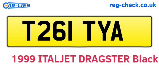 T261TYA are the vehicle registration plates.