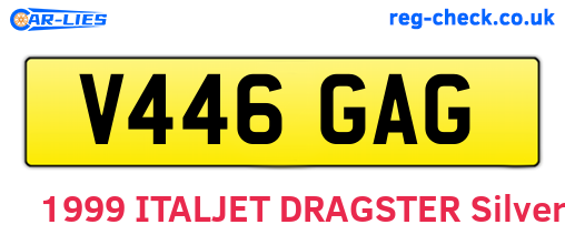 V446GAG are the vehicle registration plates.