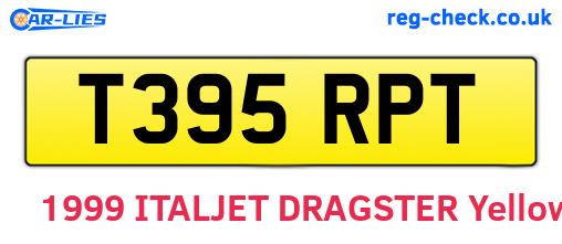 T395RPT are the vehicle registration plates.