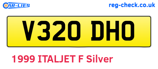 V320DHO are the vehicle registration plates.