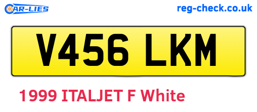 V456LKM are the vehicle registration plates.